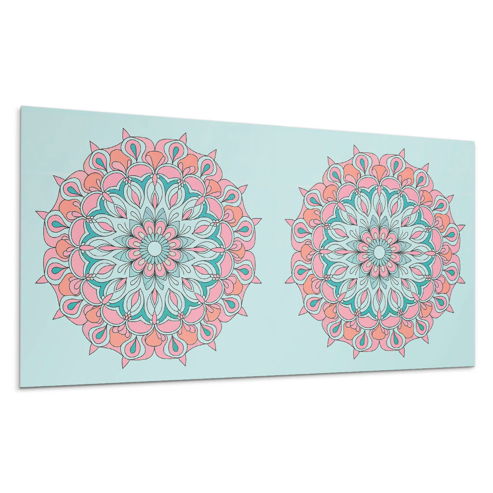 Panou decorativ pvc Model Mandala cu frunze