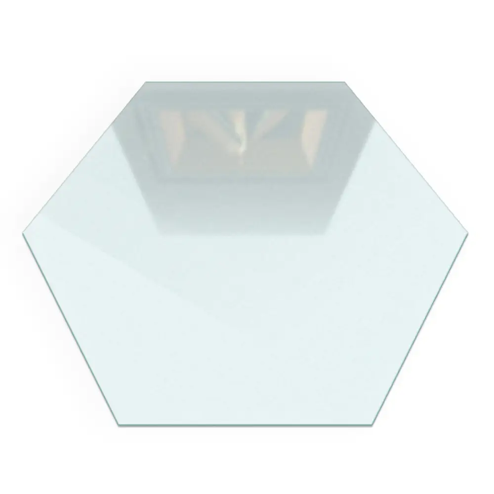 Placă de protecție sub sobă hexagonală efect mat
