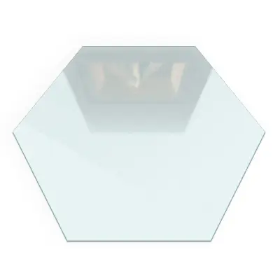 Placă de protecție sub sobă hexagonală efect mat