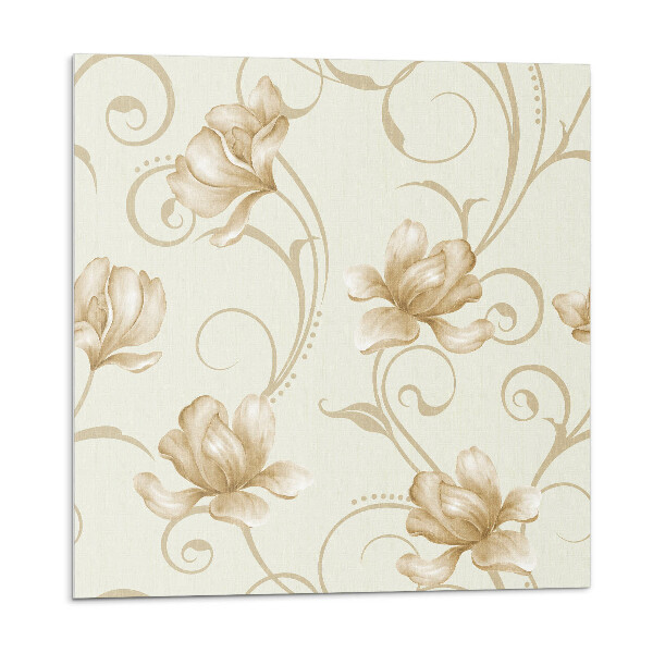 Panou perete Motiv floral cu forme ondulate