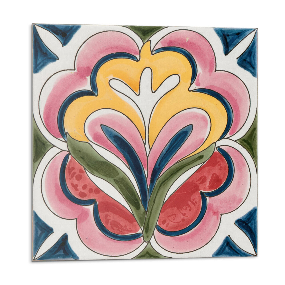 Panou perete Motiv floral pe faianță