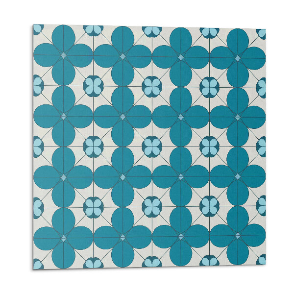 Panou decorativ Motiv floral în forme geometrice