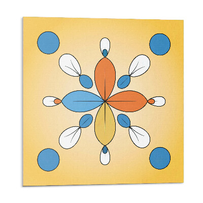 Panou decorativ pvc Motiv floral în forme geometrice