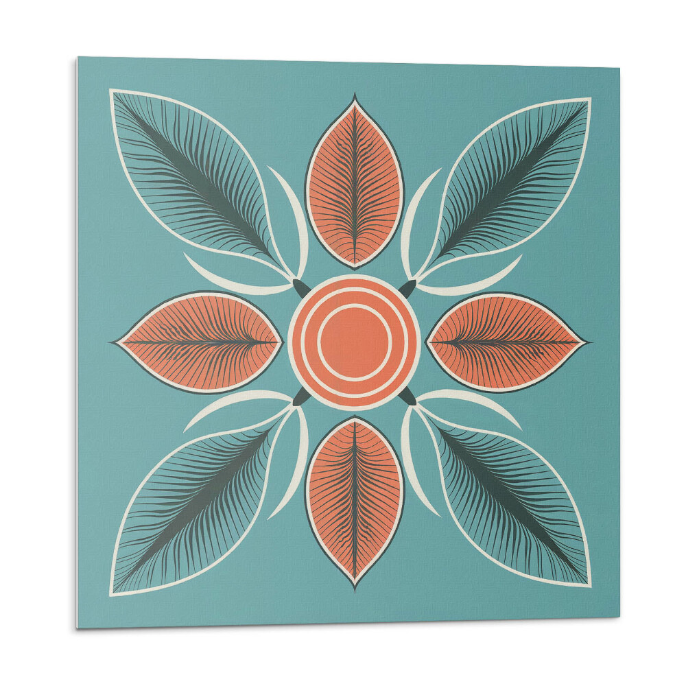 Panou decorativ Motiv floral cu frunze verzi