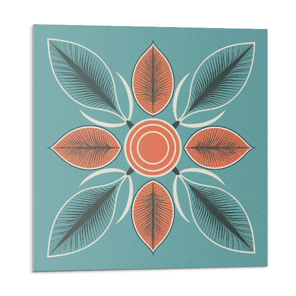 Panou decorativ Motiv floral cu frunze verzi