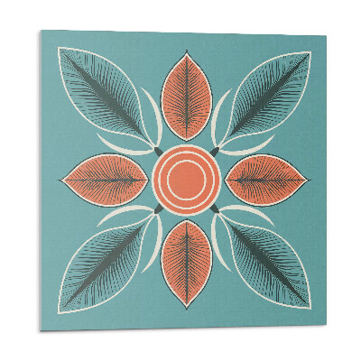 Panou decorativ Motiv floral cu frunze verzi