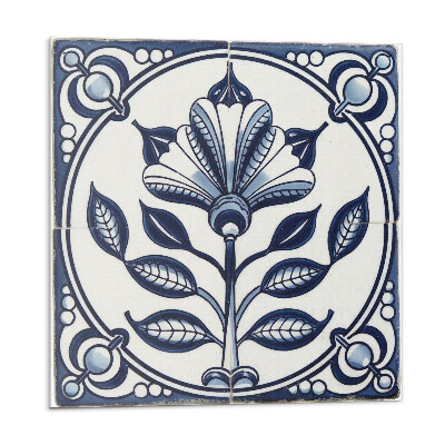 Panou decorativ Motiv floral pe faianță