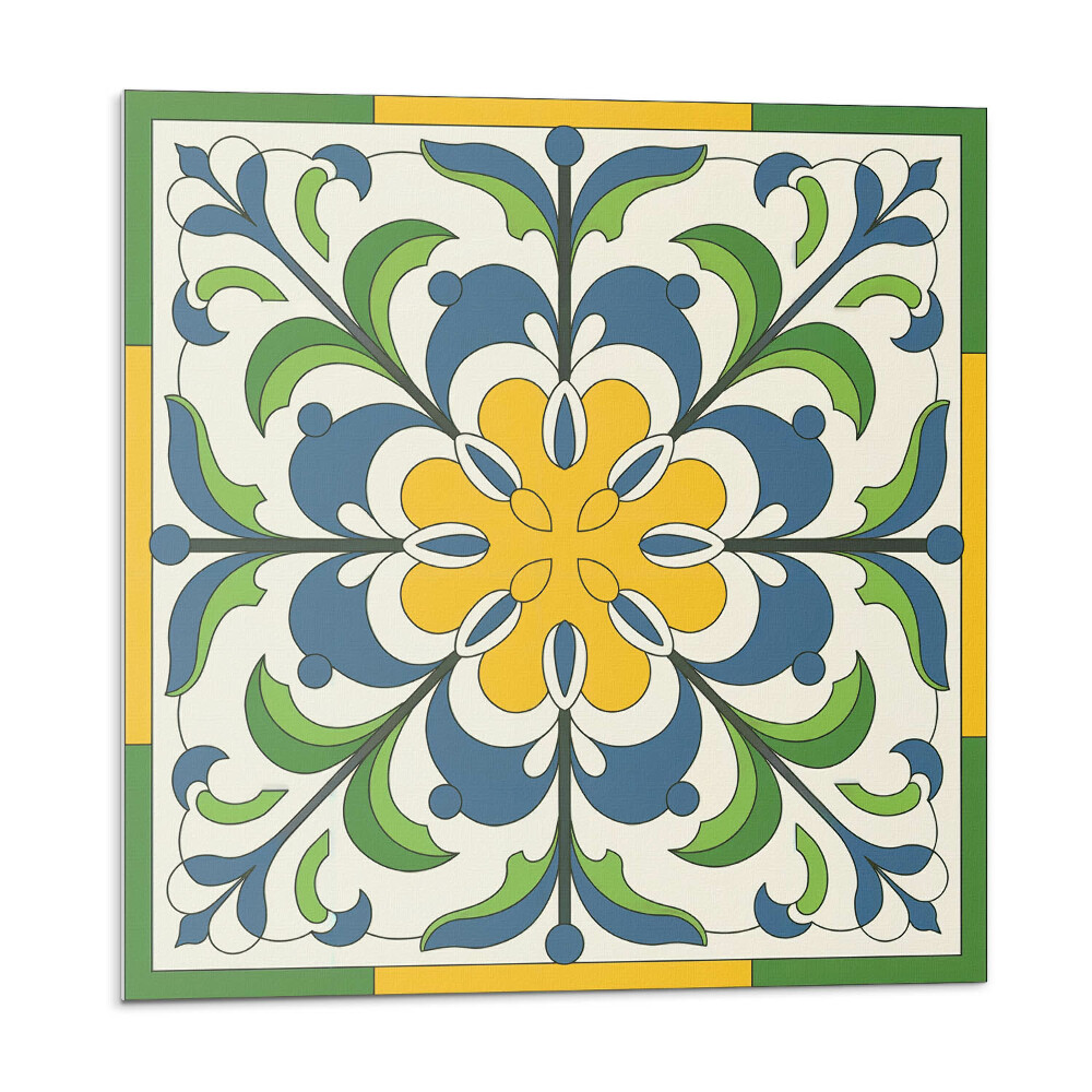 Panou decorativ Model floral cu frunze verzi