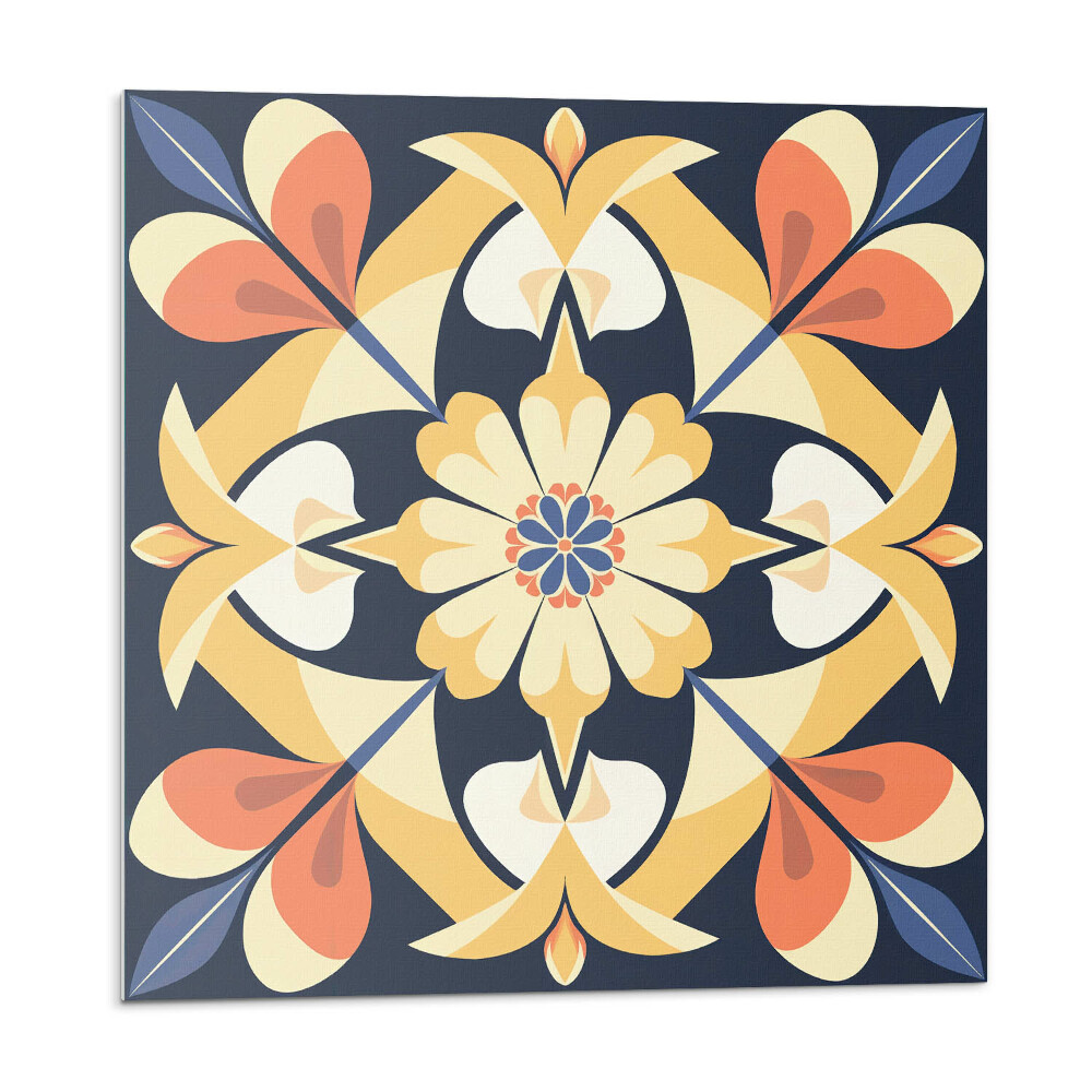 Panou decorativ Mandala florală în culorile naturii