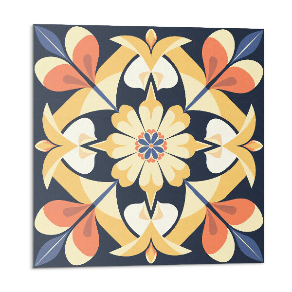 Panou decorativ Mandala florală în culorile naturii