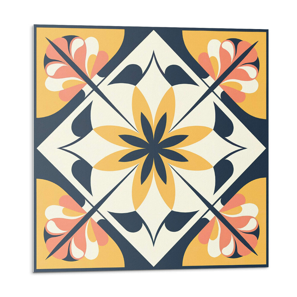 Panou decorativ pvc Motiv floral în forme de diamant