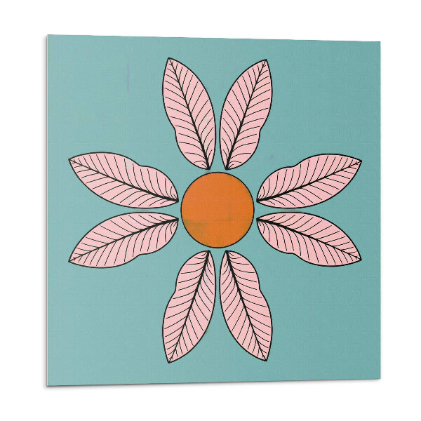 Panou decorativ Modele florale cu frunze și soare