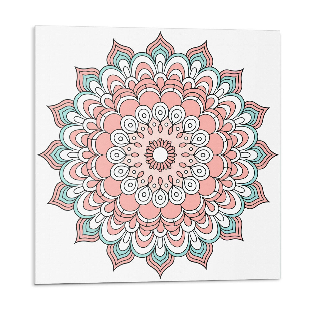 Panou decorativ Mandala florală în culorile naturii