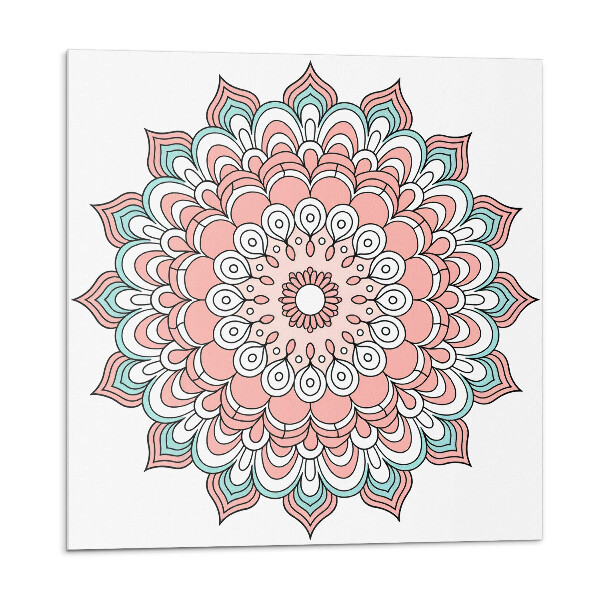 Panou decorativ Mandala florală în culorile naturii