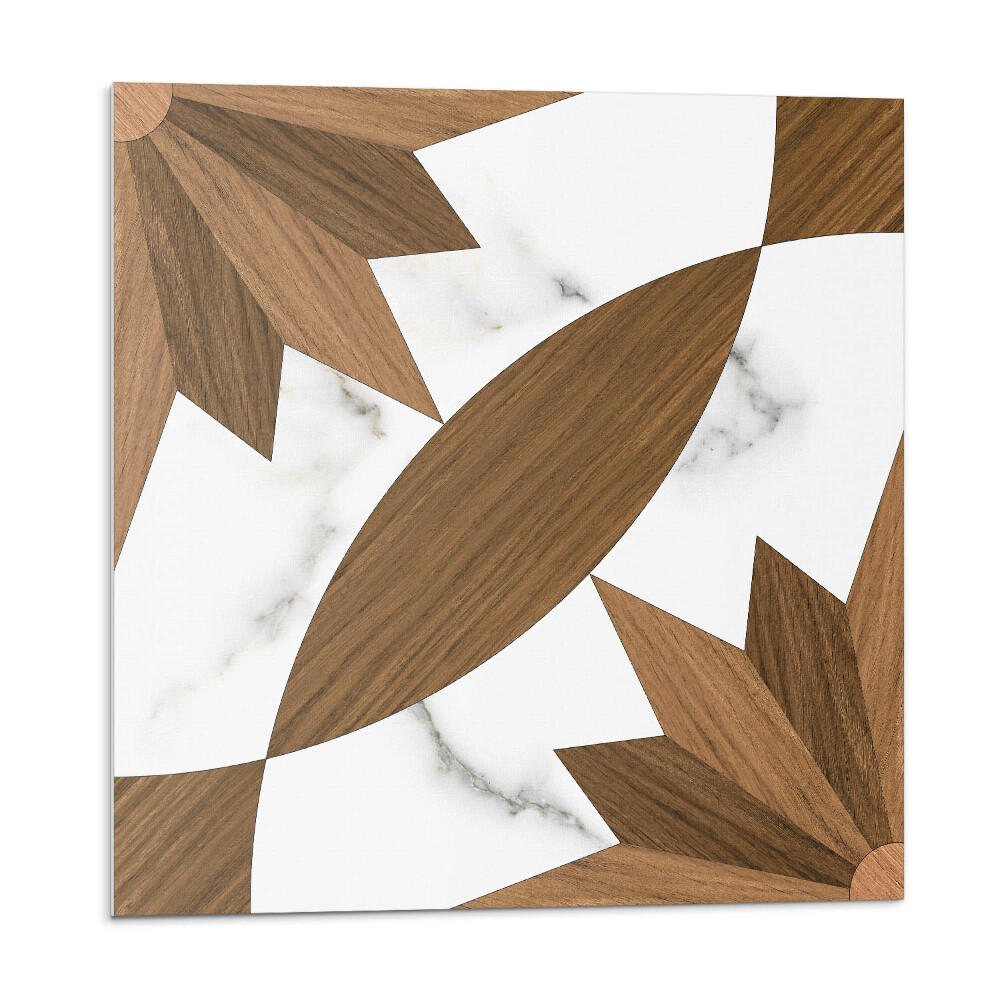 Panou perete Forme geometrice cu accent din lemn