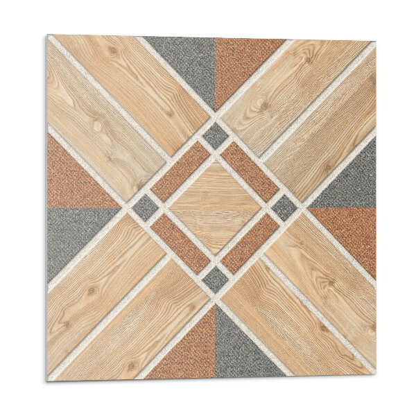 Panou decorativ pvc Model geometric cu lemn natural