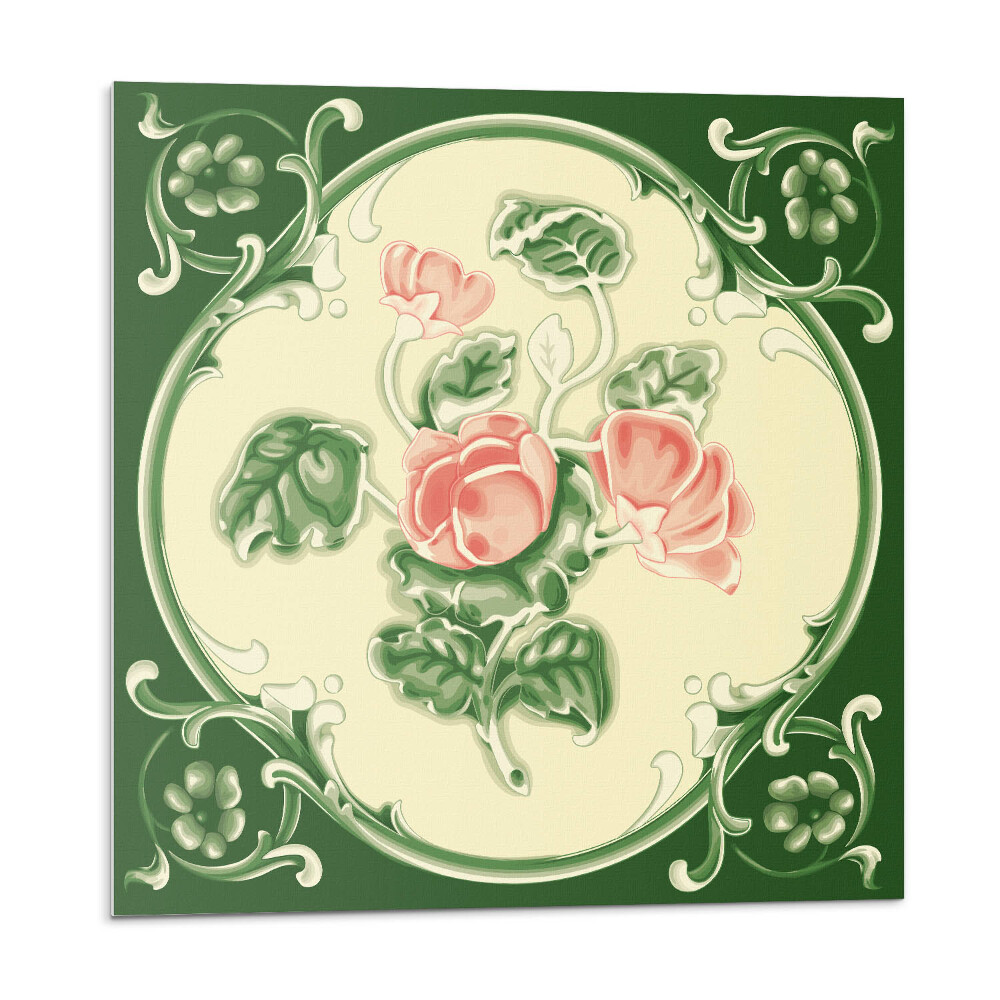 Panou perete Motiv floral cu frunze verzi