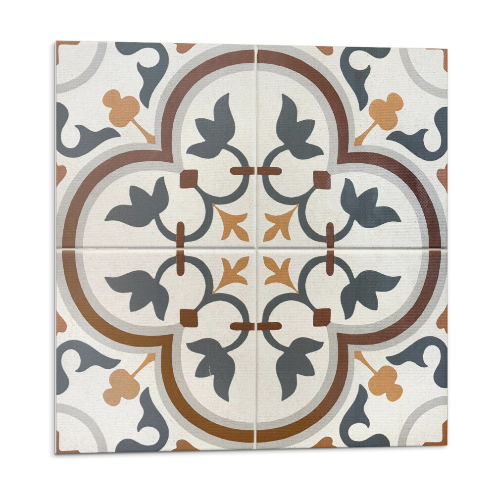 Panou decorativ Motiv floral în carouri