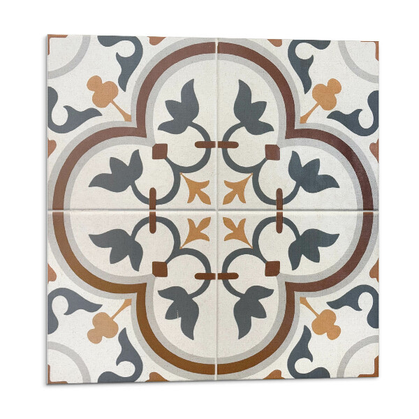 Panou decorativ Motiv floral în carouri