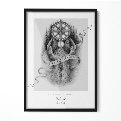 Rama foto neagra 50x70