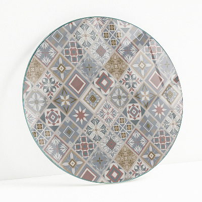 Blat pentru masă de terasă rotund cu model mozaic ornamentat