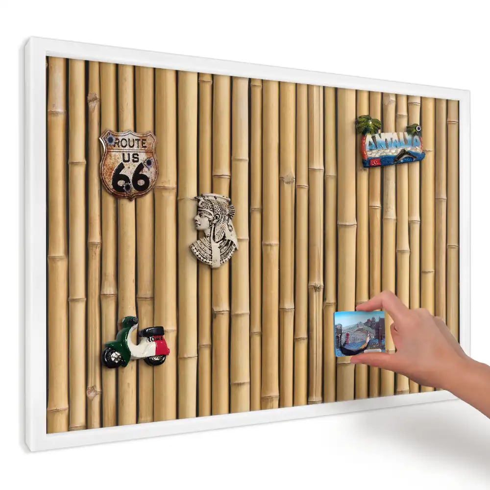 Panou magnetic decorativ cu model de bambus în nuanțe calde