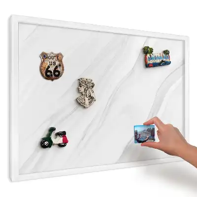 Tablă magnetică de perete cu model de valuri de marmură