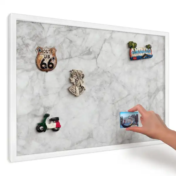 Panou decorativ magnetic cu design de marmură gri naturală