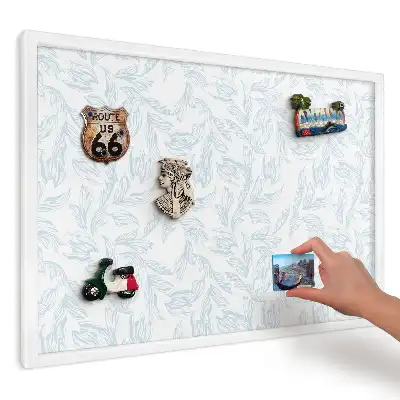 Panou magnetic decorativ cu design floral albastru