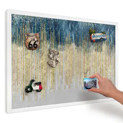 Panou magnetic decorativ cu design de dungi verticale colorate