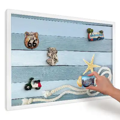 Panou magnetic decorativ cu design Scoici pe tablă albastră