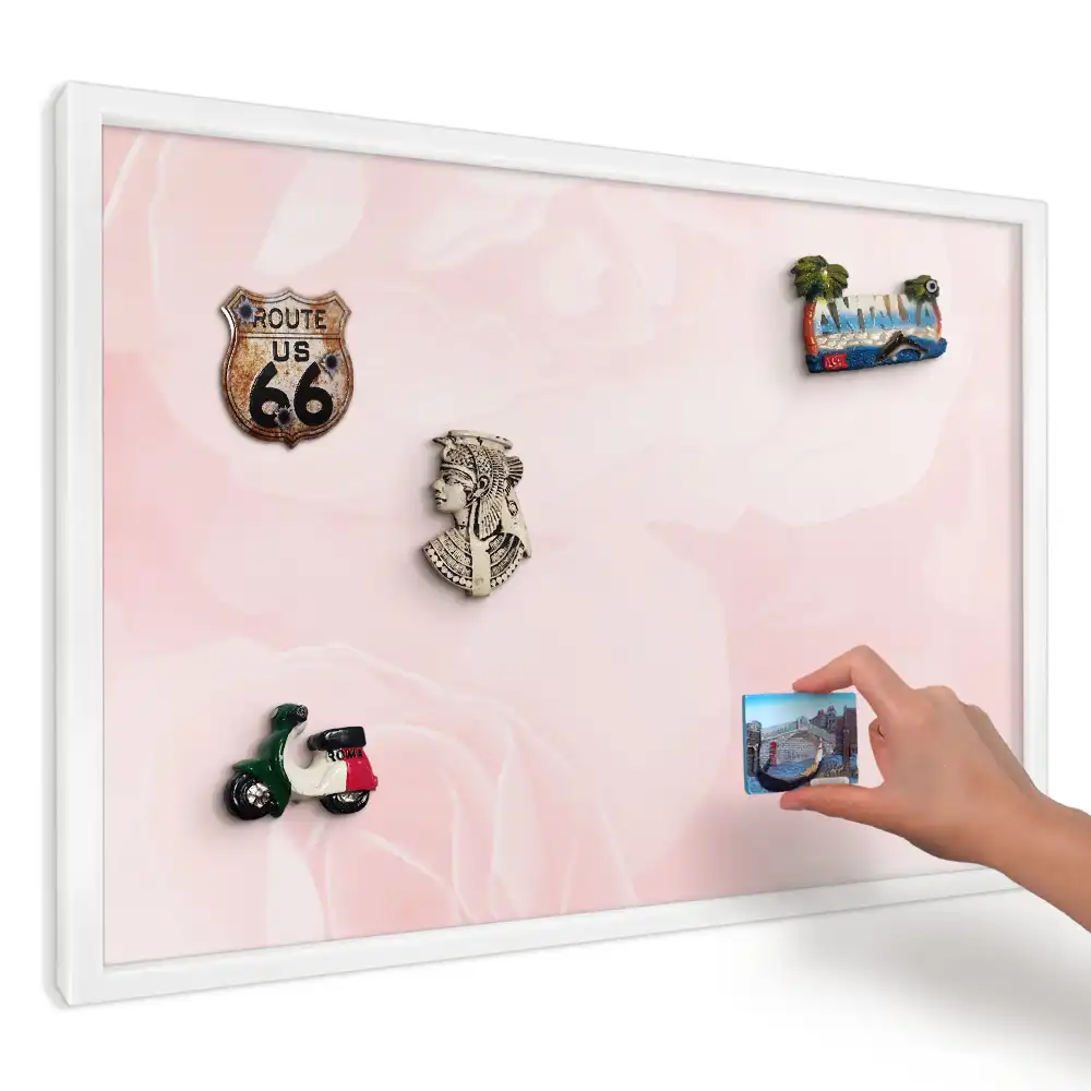Panou magnetic decorativ cu model floral roz subtil