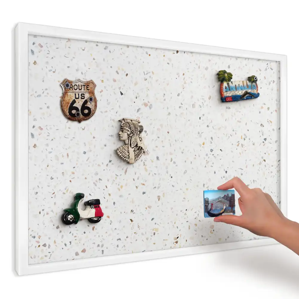 Panou magnetic decorativ cu model Terrazzo modern și luminos