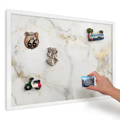 Panou magnetic decorativ de perete Accent alb, gri și galben