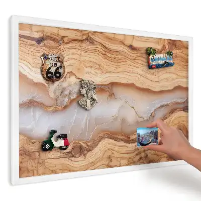 Panou magnetic decorativ cu aspect de lemn cald și linii elegante