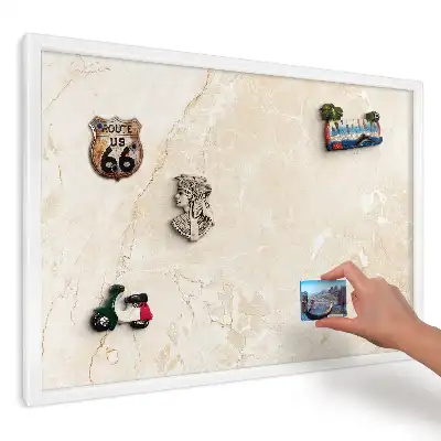 Panou magnetic decorativ cu textură bej și linii
