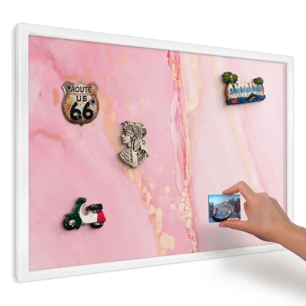 Panou magnetic decorativ cu model abstract Roz și bej
