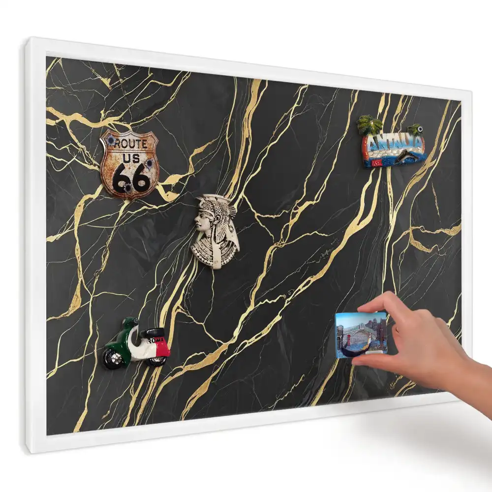 Panou magnetic decorativ cu design Valuri întunecate și linii luminoase