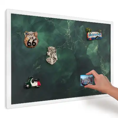 Panou magnetic decorativ cu design Linii subtile verde intens
