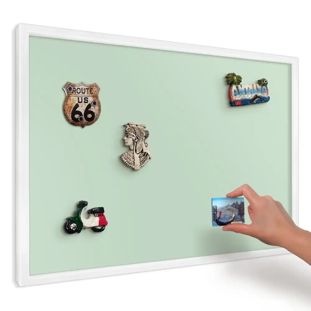 Panou magnetic decorativ de perete Minimalism în nuanță verde pastelat