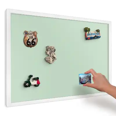Panou magnetic decorativ de perete Minimalism în nuanță verde pastelat