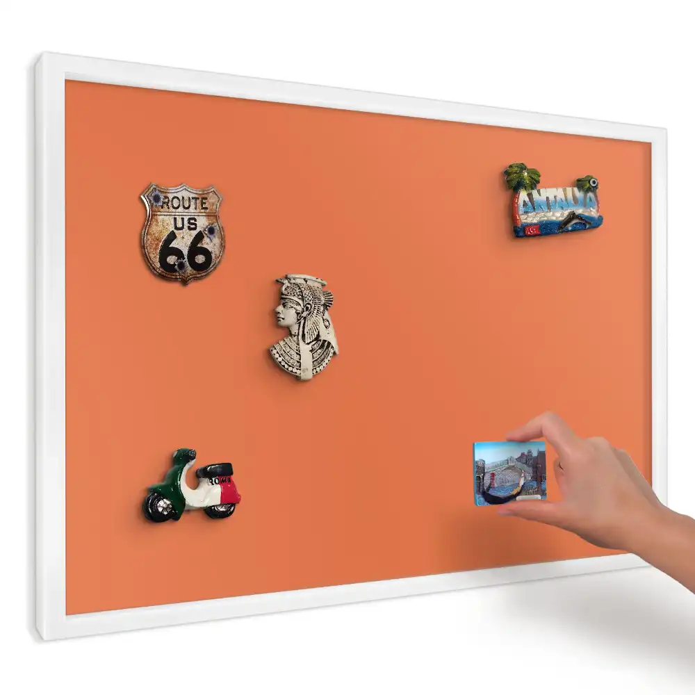 Panou magnetic decorativ de perete portocaliu neted