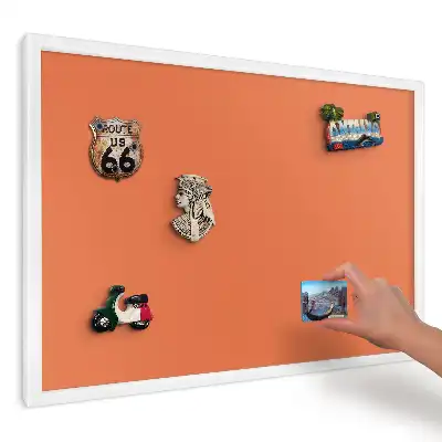 Panou magnetic decorativ de perete portocaliu neted