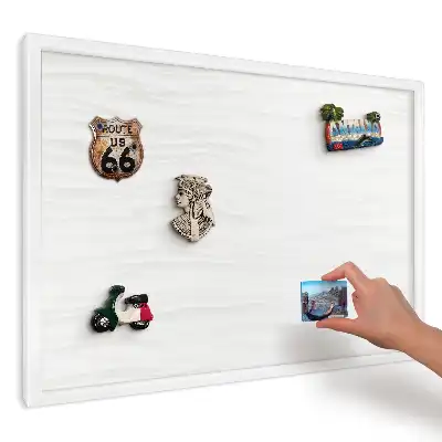 Panou magnetic decorativ cu fundal alb și linii bej