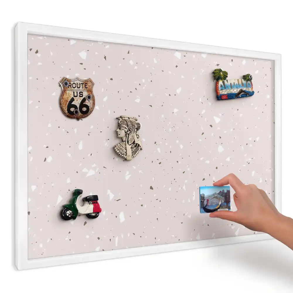 Tablă magnetică de perete cu model terrazzo