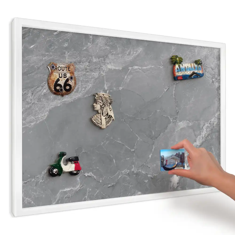 Panou magnetic decorativ cu model de piatră cu vene gri