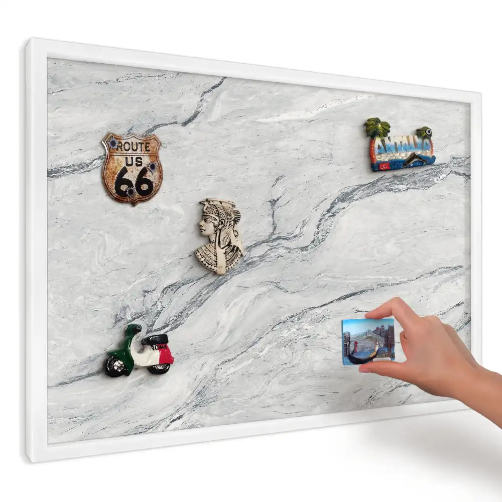 Panou magnetic decorativ cu design de marmură gri