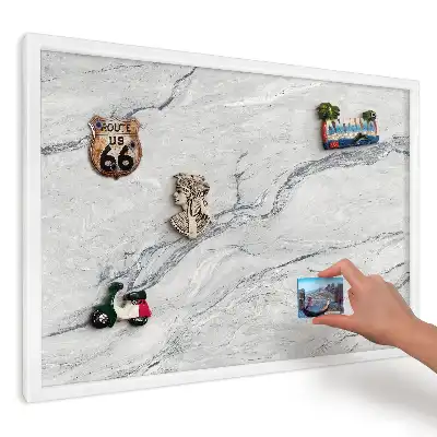 Panou magnetic decorativ cu design de marmură gri