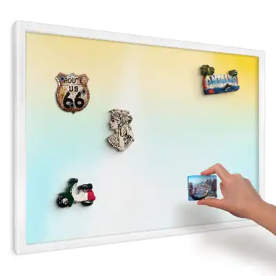 Tablă magnetică de perete cu model gradient în nuanțe pastelate