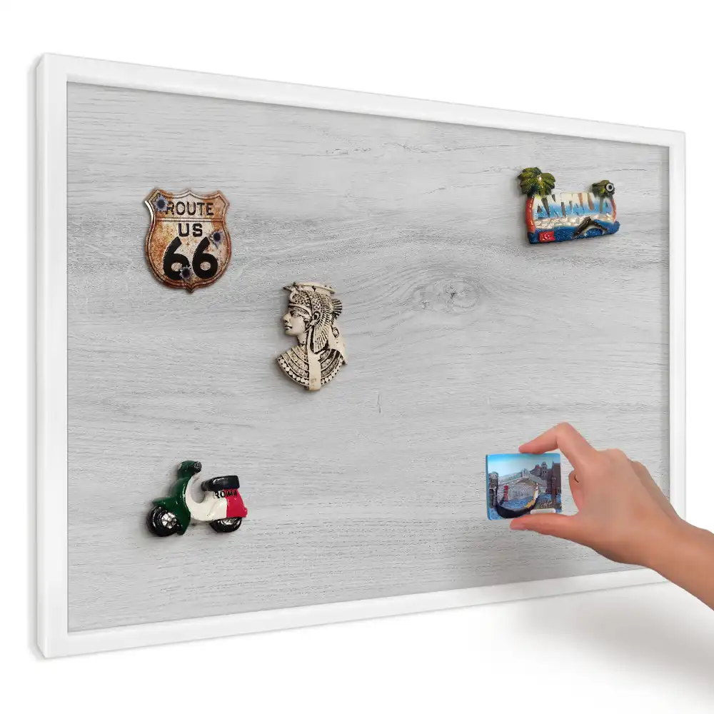 Panou magnetic decorativ cu aspect de lemn gri